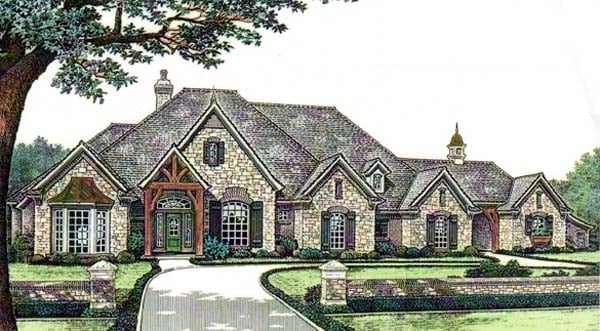 House Plan 66125 One Story Style With 3423 Sq Ft 4 Bed 3 Bath