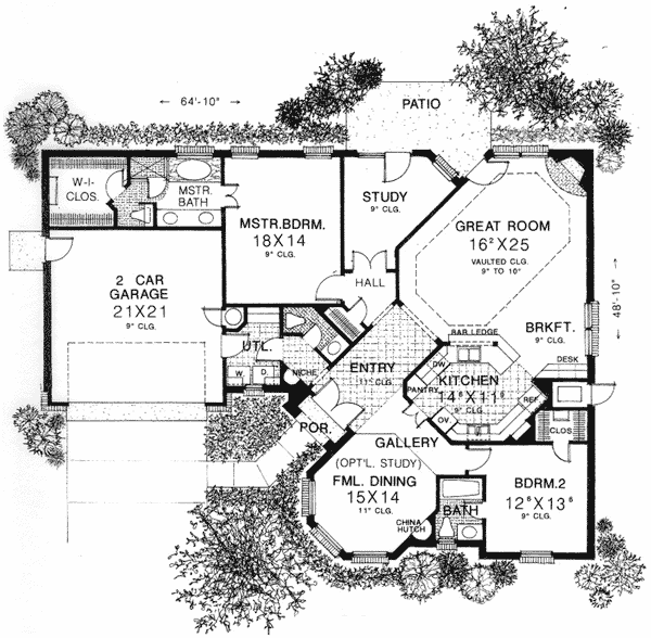 One-Story Level One of Plan 66126