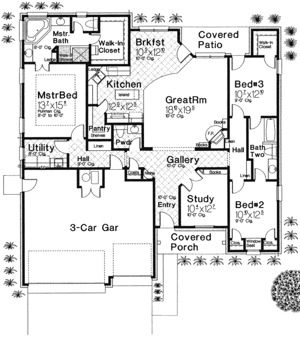 One-Story Level One of Plan 66128