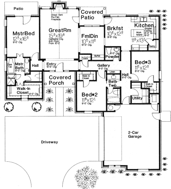 One-Story Level One of Plan 66129