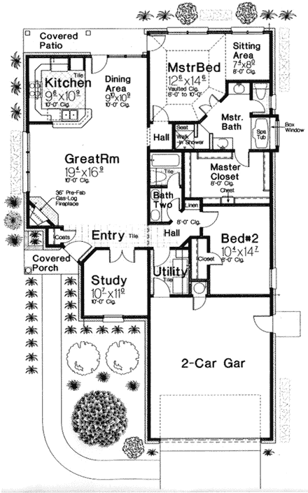 House Plan 66130 First Level Plan