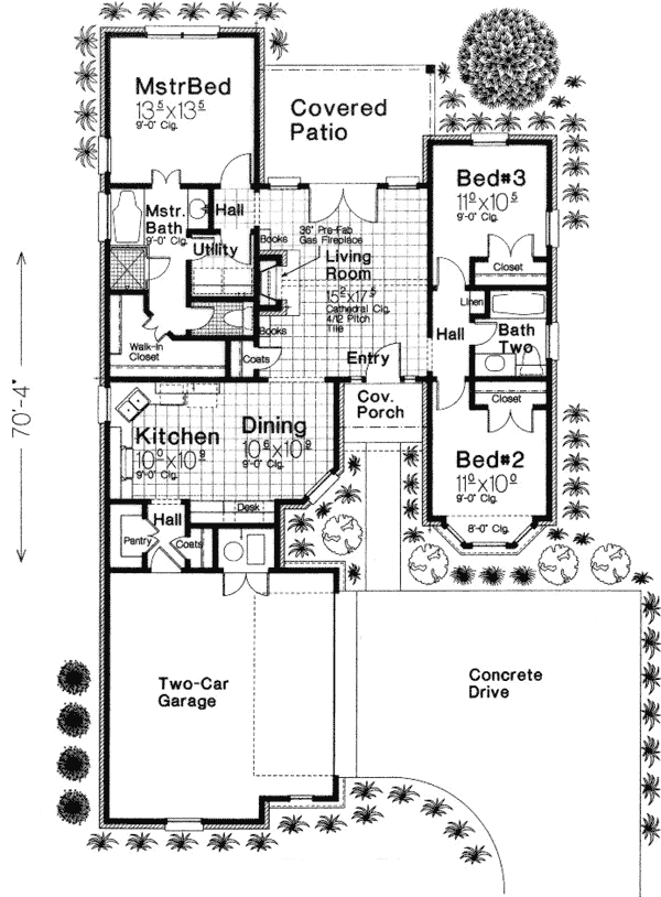 Narrow Lot One-Story Level One of Plan 66137