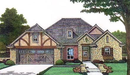 One-Story Elevation of Plan 66139