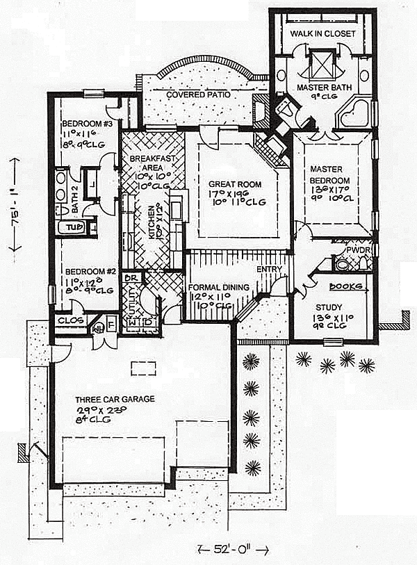One-Story Level One of Plan 66141