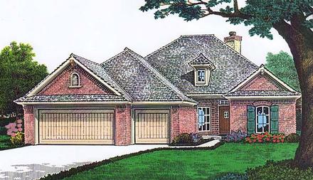 One-Story Elevation of Plan 66141