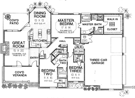 House Plan 66149 First Level Plan