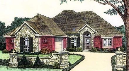 One-Story Elevation of Plan 66150