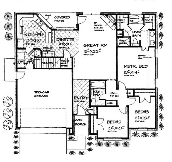 One-Story Level One of Plan 66151