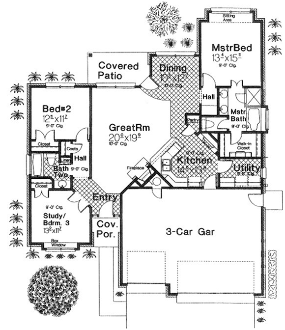 One-Story Level One of Plan 66154
