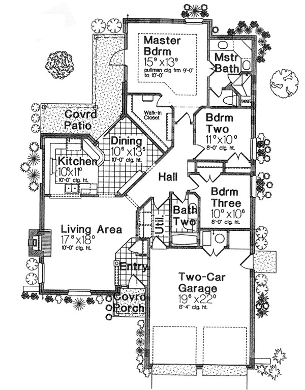 Narrow Lot One-Story Level One of Plan 66155