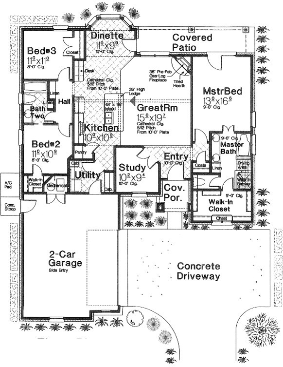 One-Story Level One of Plan 66156