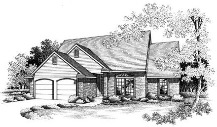 Traditional Elevation of Plan 66163