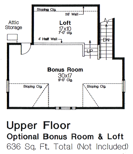 Farmhouse French Country Level Two of Plan 66167