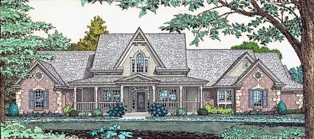 Farmhouse French Country Elevation of Plan 66167