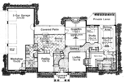 House Plan 66169 First Level Plan