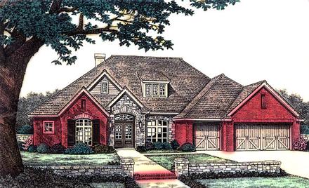 Traditional Elevation of Plan 66173