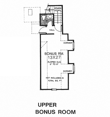 House Plan 66182 Second Level Plan