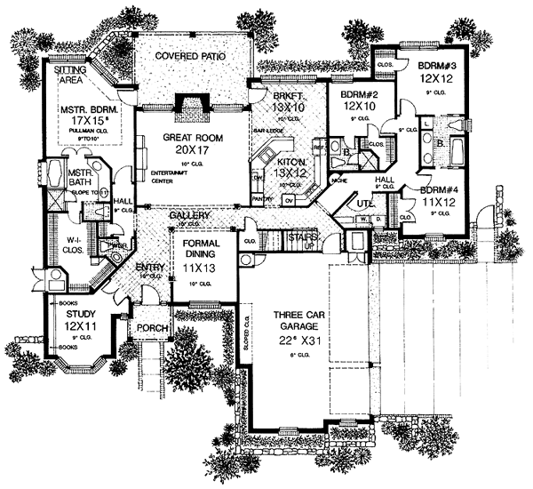 European One-Story Level One of Plan 66200