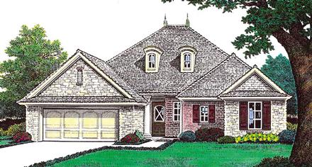 One-Story Traditional Elevation of Plan 66209