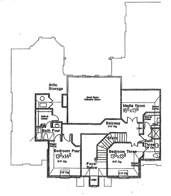 House Plan 66213 Level Two