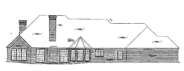  Rear Elevation of Plan 66215