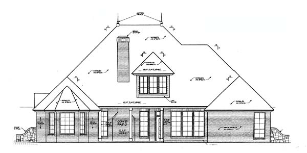  Rear Elevation of Plan 66217