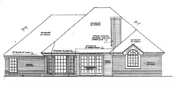  Rear Elevation of Plan 66219