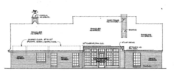  Rear Elevation of Plan 66228