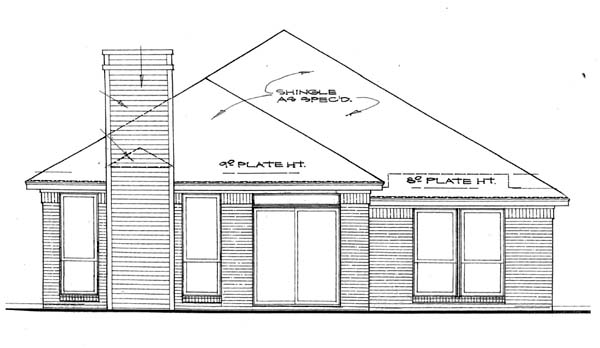  Rear Elevation of Plan 66231