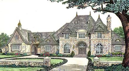 Country French Country Elevation of Plan 66236