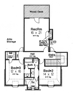 Country French Country Southern Level Two of Plan 66237