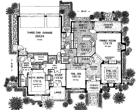 House Plan 66245 First Level Plan