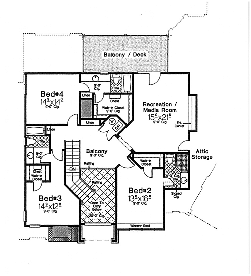 French Country Southern Level Two of Plan 66249