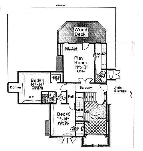 French Country Southern Level Two of Plan 66250