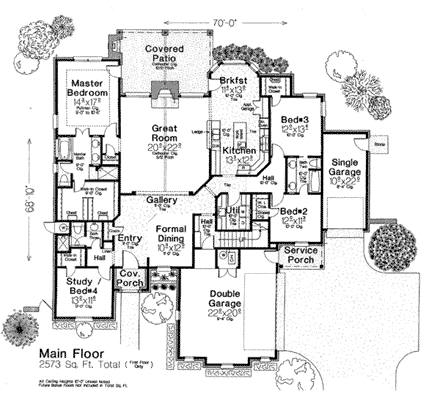 House Plan 66258 First Level Plan