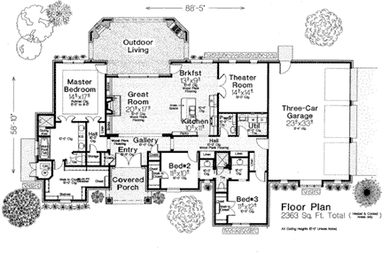House Plan 66272 First Level Plan
