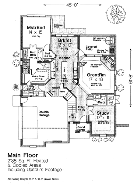 House Plan 66275 First Level Plan