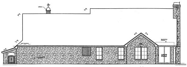 Country Farmhouse Rear Elevation of Plan 66288