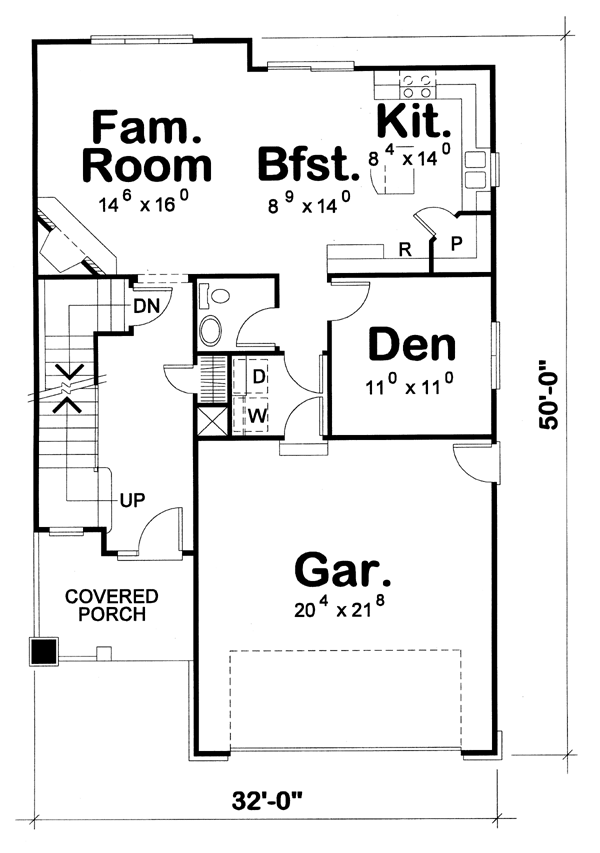 Craftsman Level One of Plan 66413