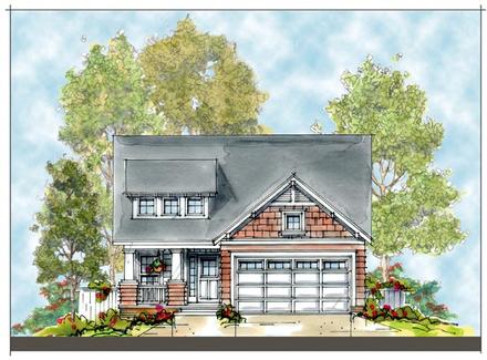 Craftsman Elevation of Plan 66414