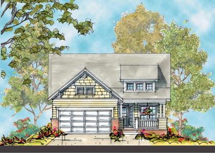 Craftsman Elevation of Plan 66419