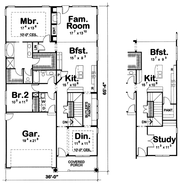 Craftsman Level One of Plan 66424