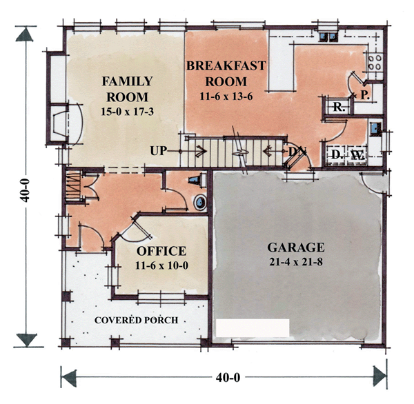 Craftsman Level One of Plan 66428