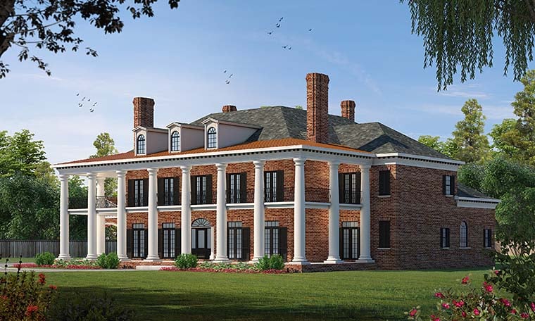Colonial, Plantation Plan with 9360 Sq. Ft., 5 Bedrooms, 7 Bathrooms, 4 Car Garage Picture 6