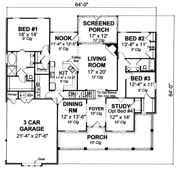 Country Traditional Level One of Plan 66459