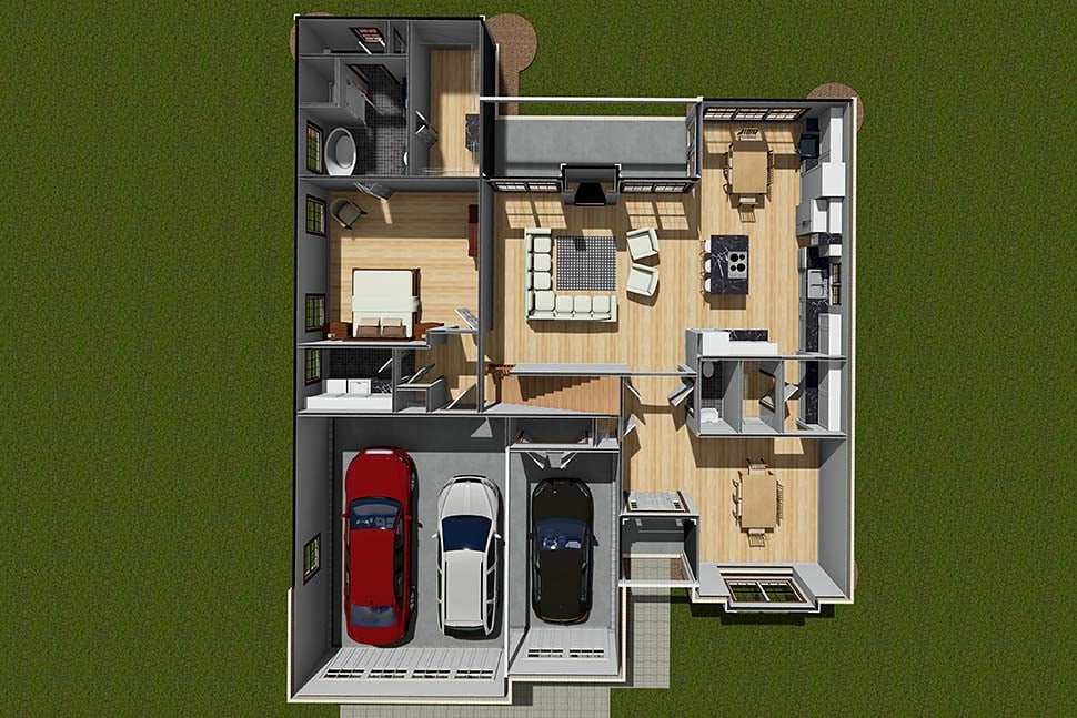 Traditional Plan with 2171 Sq. Ft., 3 Bedrooms, 3 Bathrooms, 3 Car Garage Picture 8