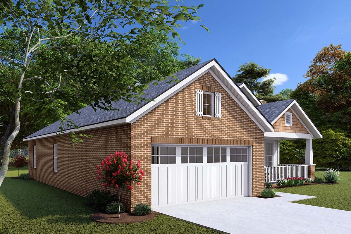 Bungalow, Cottage, Craftsman Plan with 1560 Sq. Ft., 4 Bedrooms, 2 Bathrooms, 2 Car Garage Picture 3