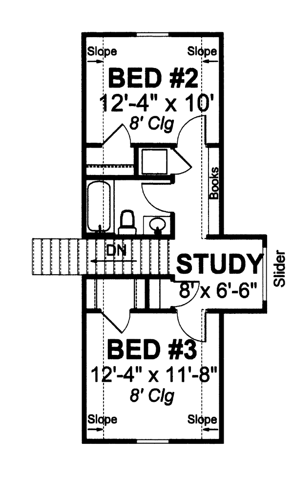 Cottage Craftsman Level Two of Plan 66471