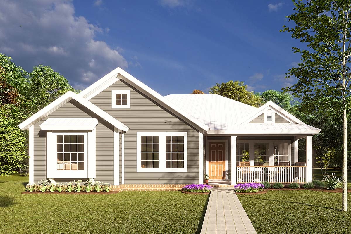 Traditional Plan with 1481 Sq. Ft., 4 Bedrooms, 2 Bathrooms Elevation