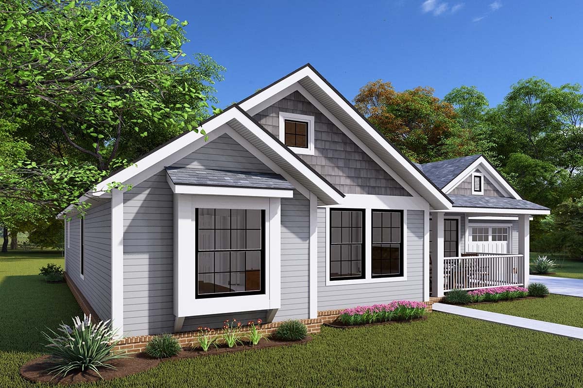 Traditional Plan with 1481 Sq. Ft., 4 Bedrooms, 2 Bathrooms, 2 Car Garage Picture 3